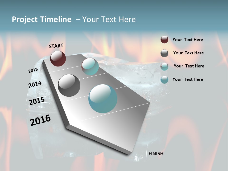 Hot Burning Ice PowerPoint Template