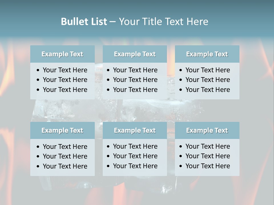 Hot Burning Ice PowerPoint Template