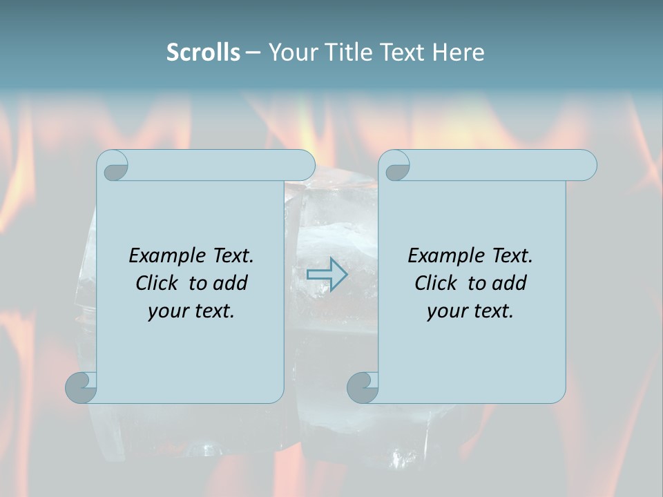 Hot Burning Ice PowerPoint Template