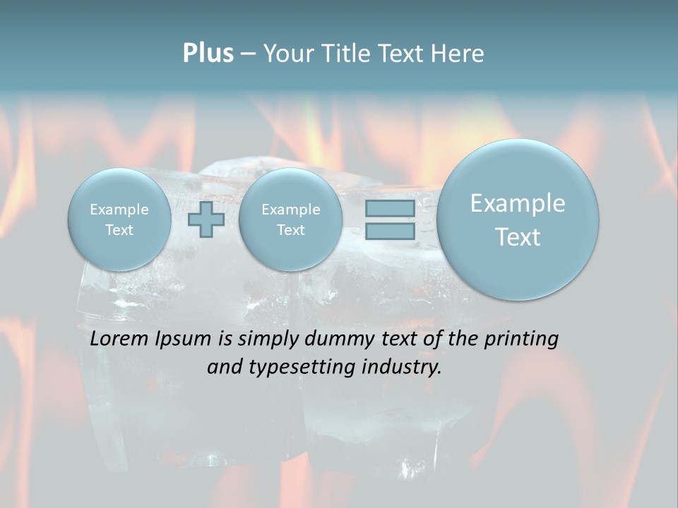 Hot Burning Ice PowerPoint Template