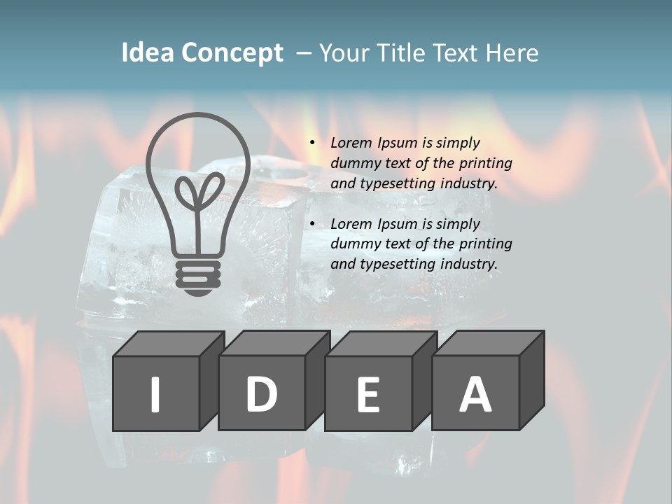 Hot Burning Ice PowerPoint Template