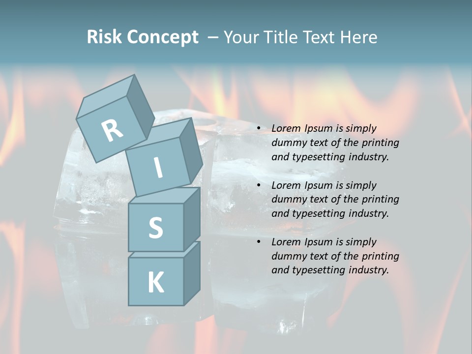 Hot Burning Ice PowerPoint Template