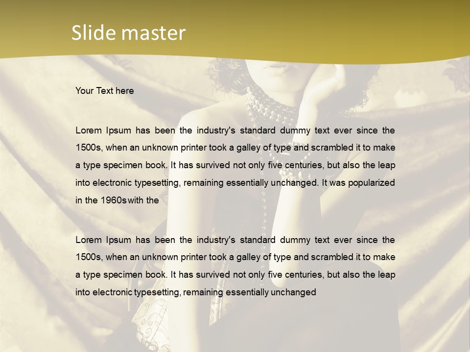 Lady Background Beautiful PowerPoint Template