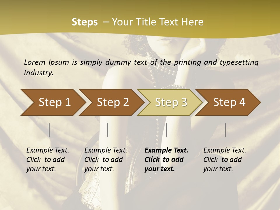 Lady Background Beautiful PowerPoint Template