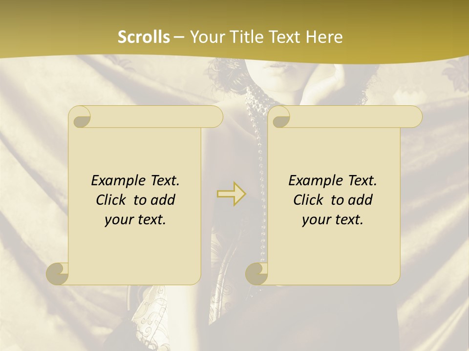 Lady Background Beautiful PowerPoint Template