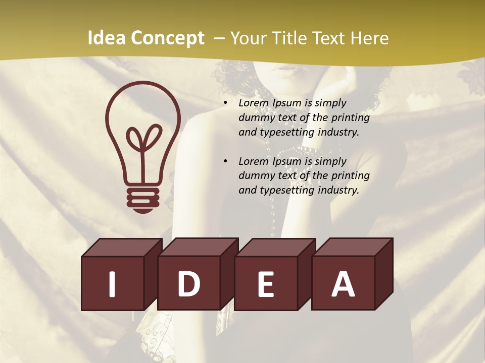 Lady Background Beautiful PowerPoint Template