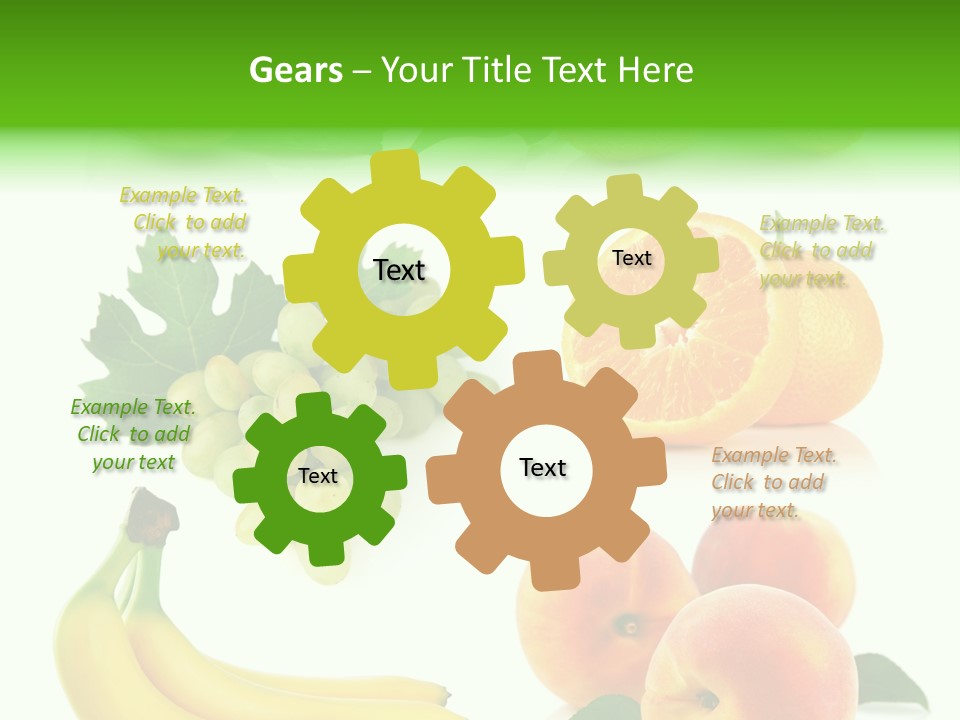 Cluster White Peach PowerPoint Template