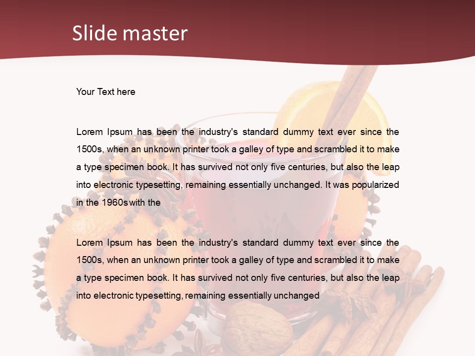 Winter Xmas Orange PowerPoint Template