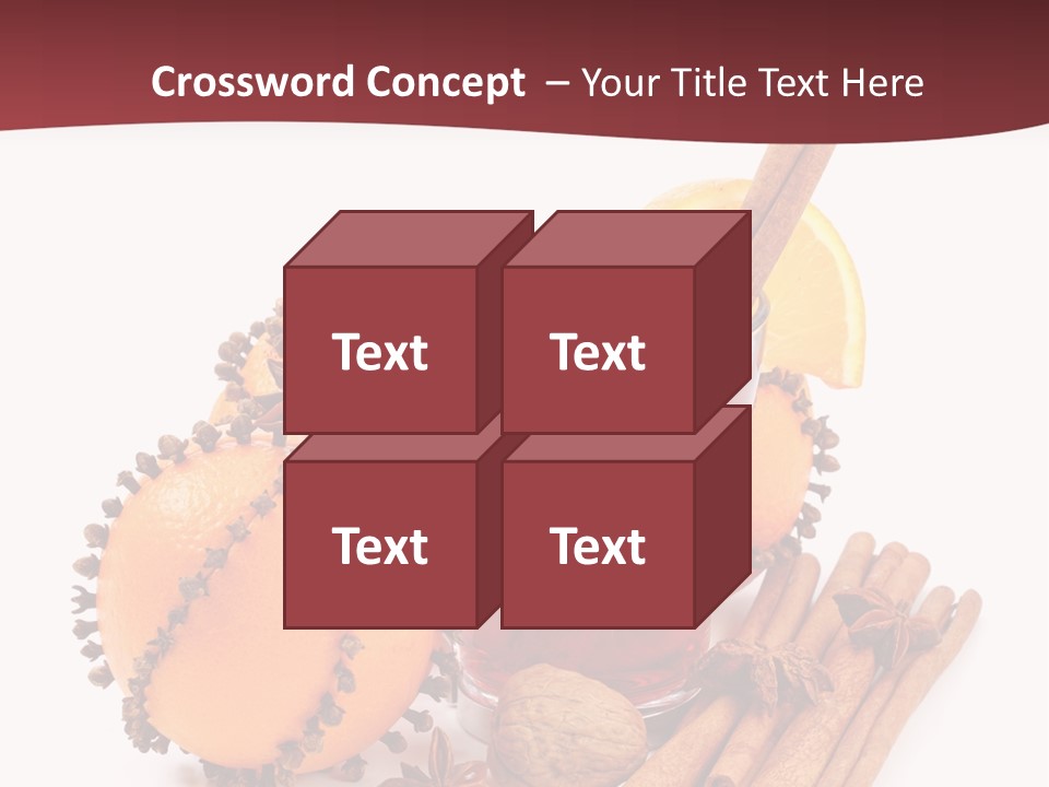 Winter Xmas Orange PowerPoint Template