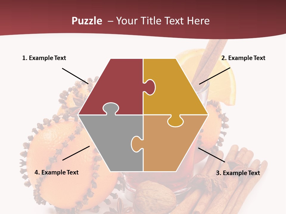 Winter Xmas Orange PowerPoint Template