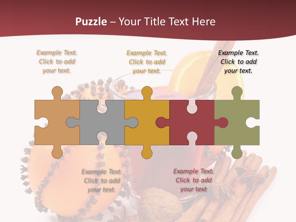 Winter Xmas Orange PowerPoint Template