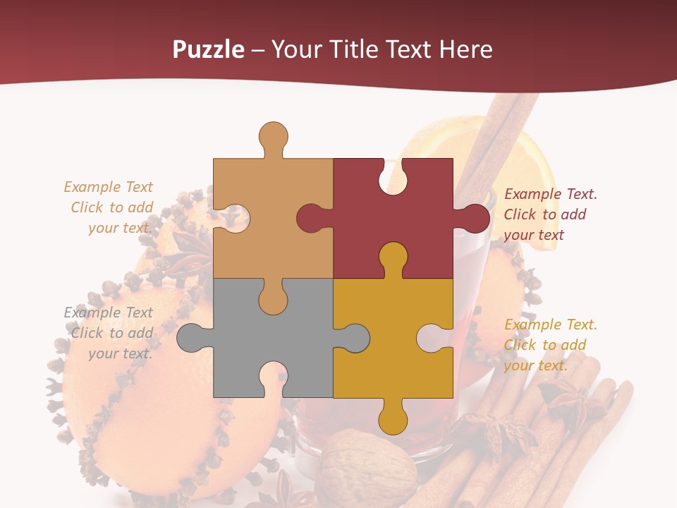 Winter Xmas Orange PowerPoint Template