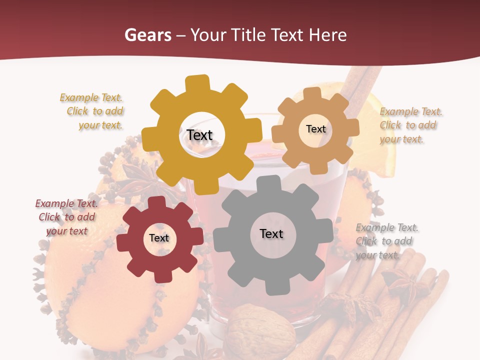 Winter Xmas Orange PowerPoint Template