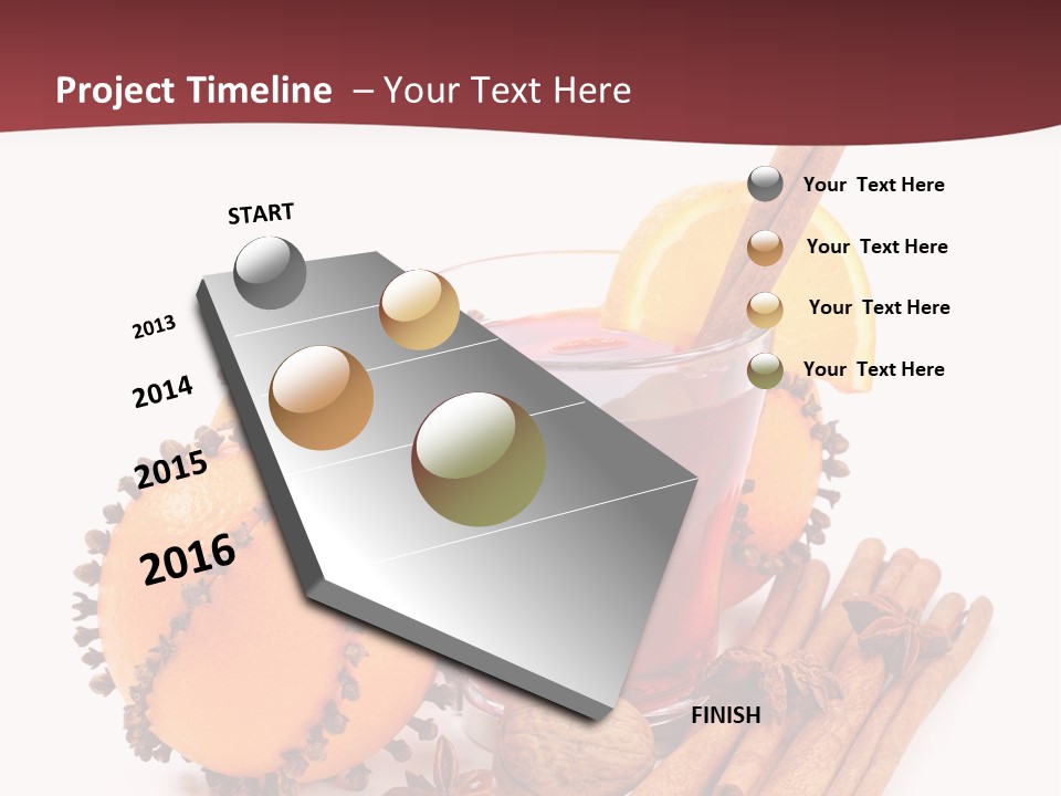 Winter Xmas Orange PowerPoint Template