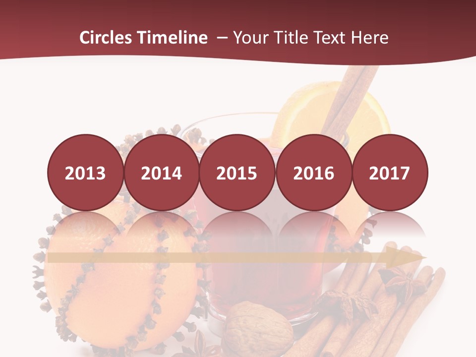 Winter Xmas Orange PowerPoint Template