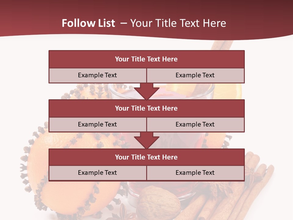 Winter Xmas Orange PowerPoint Template