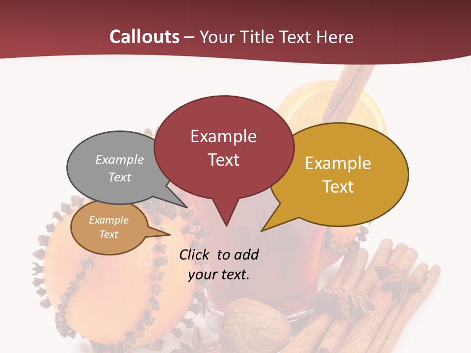 Winter Xmas Orange PowerPoint Template