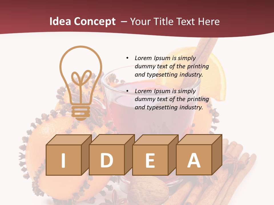 Winter Xmas Orange PowerPoint Template