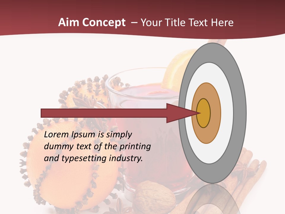 Winter Xmas Orange PowerPoint Template