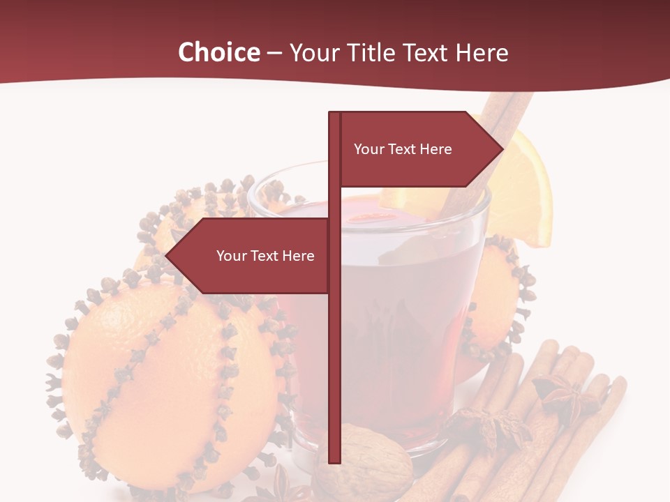 Winter Xmas Orange PowerPoint Template