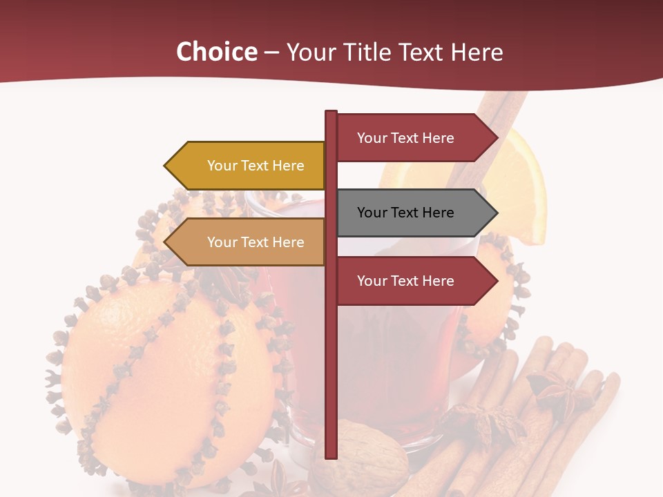 Winter Xmas Orange PowerPoint Template