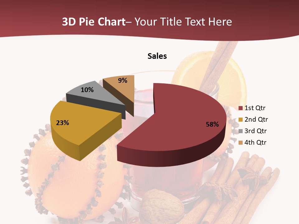 Winter Xmas Orange PowerPoint Template
