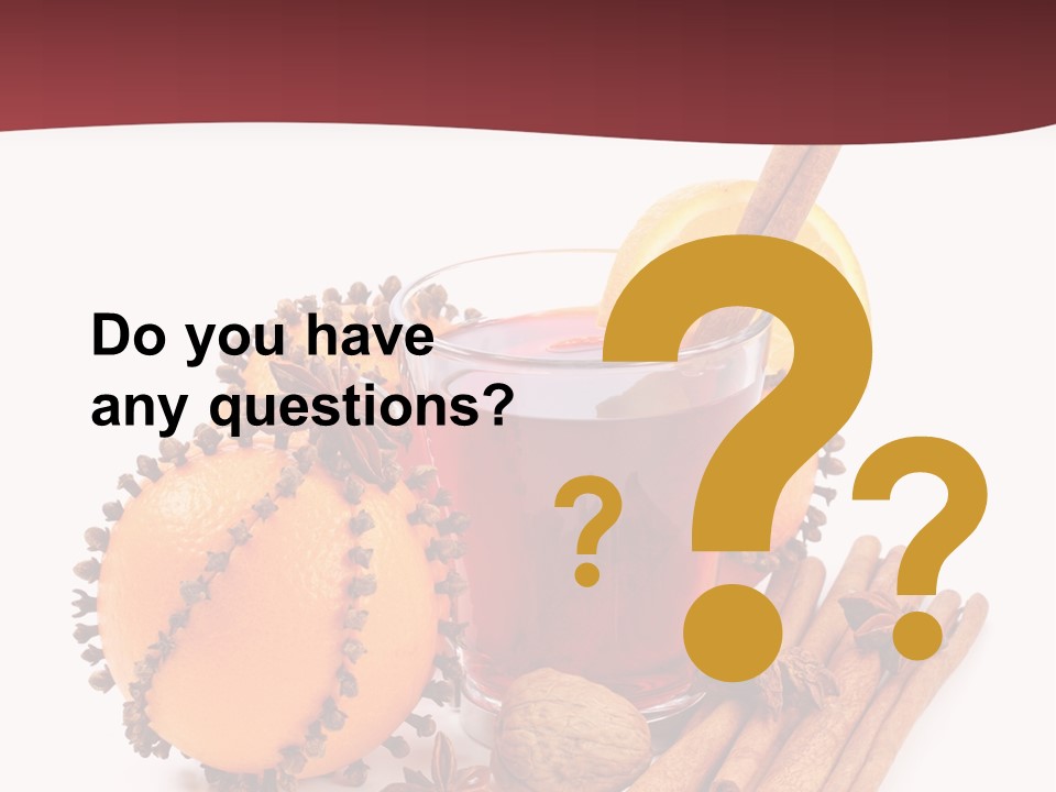 Winter Xmas Orange PowerPoint Template