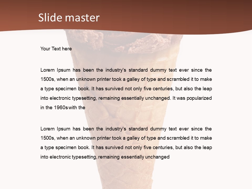 Glacue Ice Cream Sweet Food PowerPoint Template