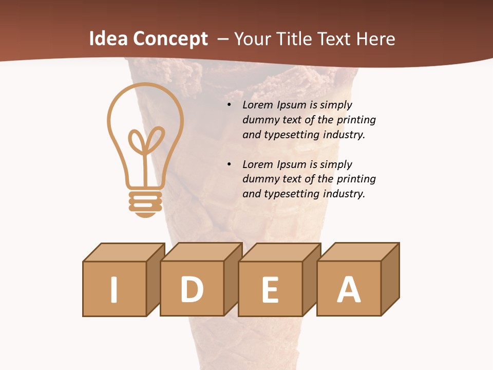 Glacue Ice Cream Sweet Food PowerPoint Template