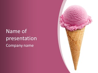 White Background Glacue Dessert PowerPoint Template