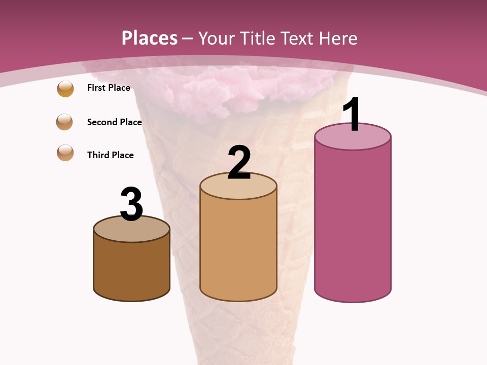 White Background Glacue Dessert PowerPoint Template