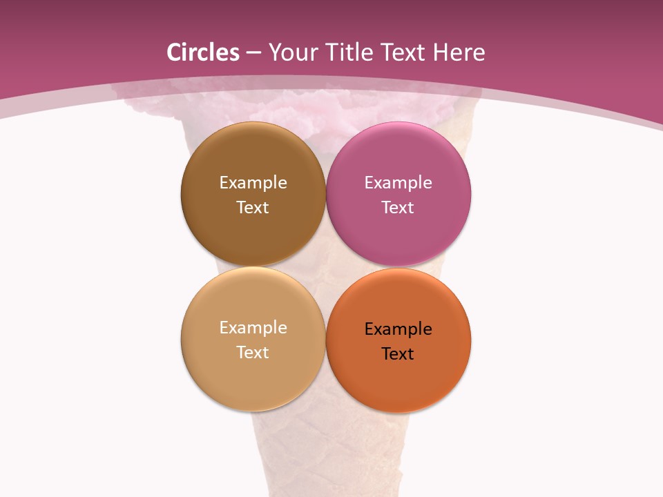 White Background Glacue Dessert PowerPoint Template