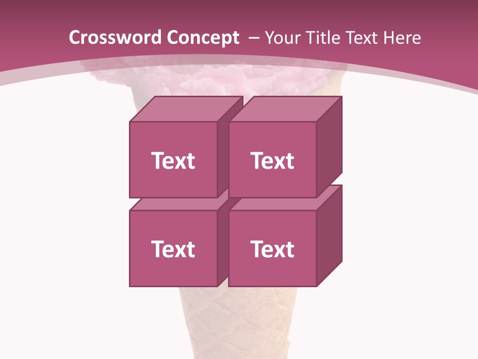 White Background Glacue Dessert PowerPoint Template