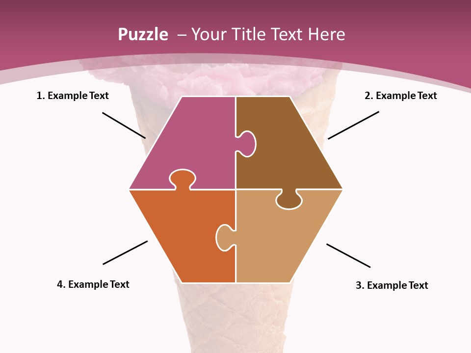 White Background Glacue Dessert PowerPoint Template