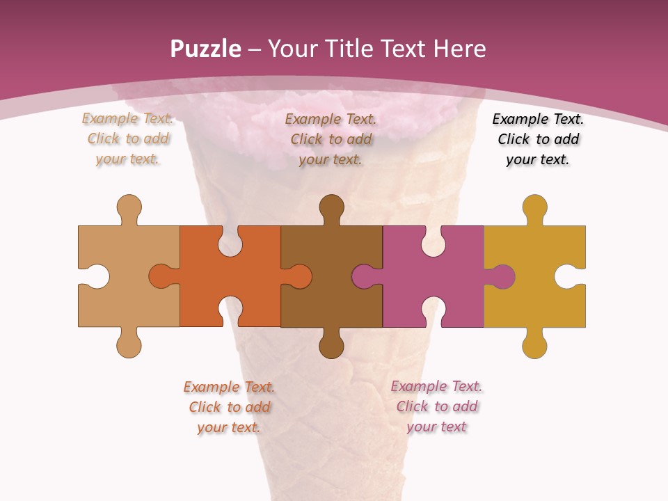 White Background Glacue Dessert PowerPoint Template