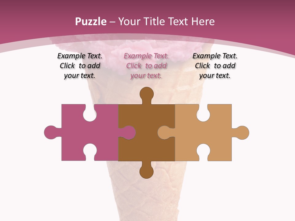 White Background Glacue Dessert PowerPoint Template