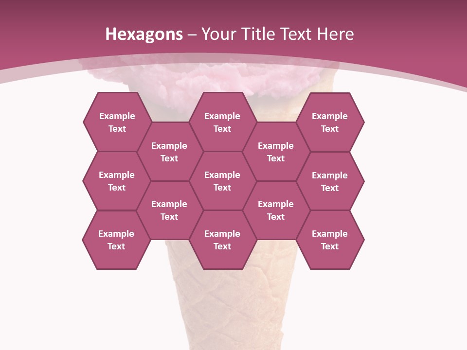 White Background Glacue Dessert PowerPoint Template