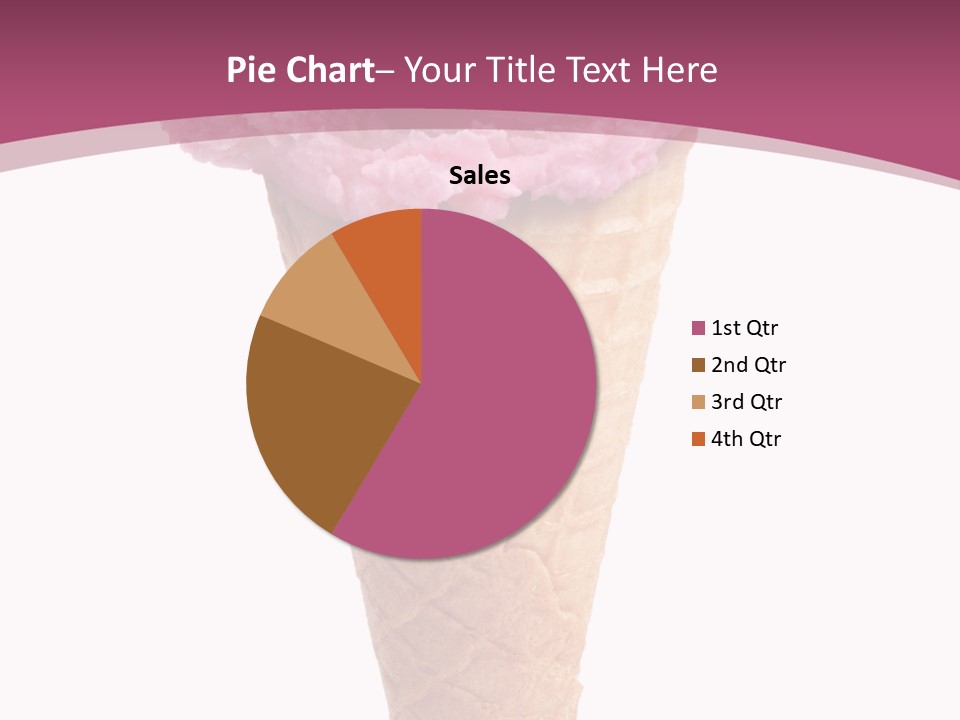 White Background Glacue Dessert PowerPoint Template