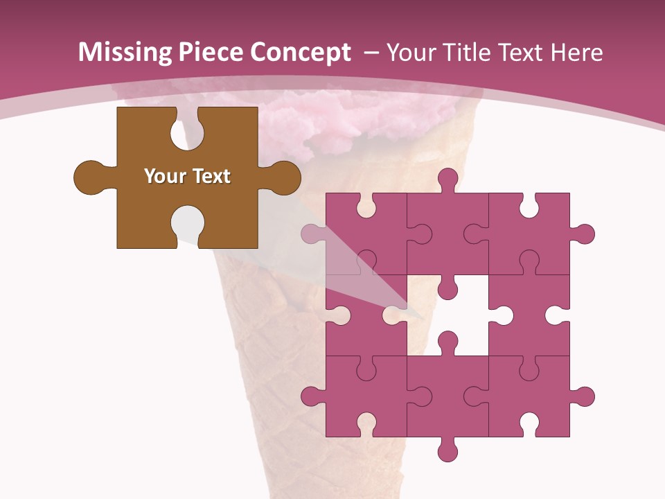 White Background Glacue Dessert PowerPoint Template