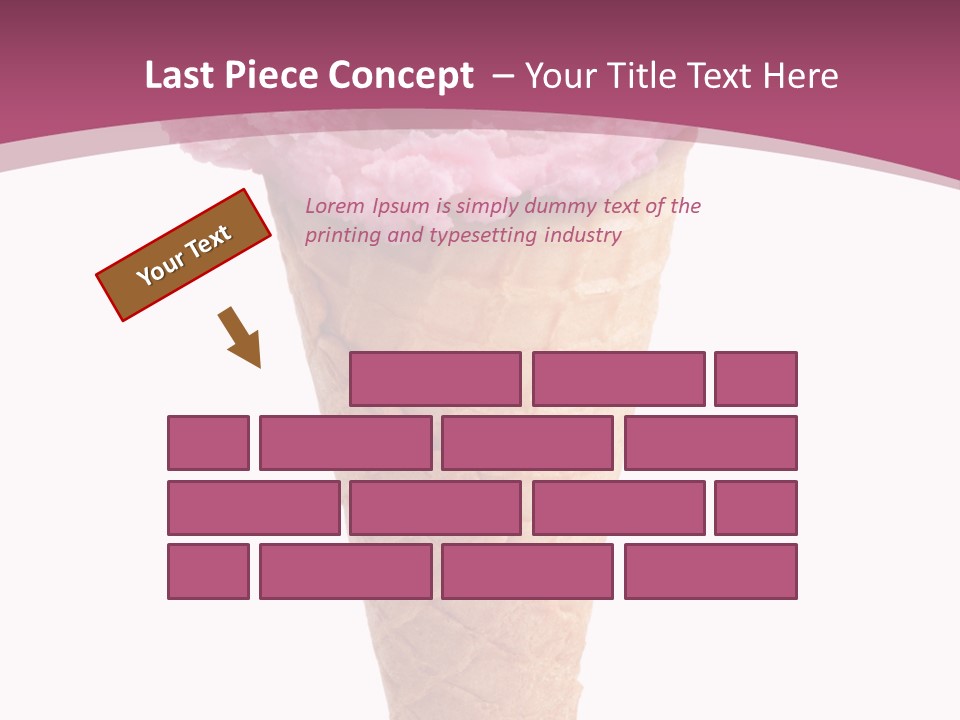 White Background Glacue Dessert PowerPoint Template