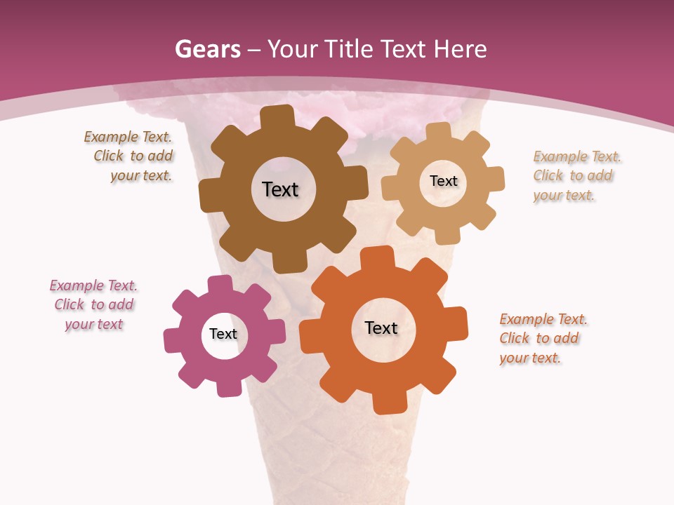 White Background Glacue Dessert PowerPoint Template