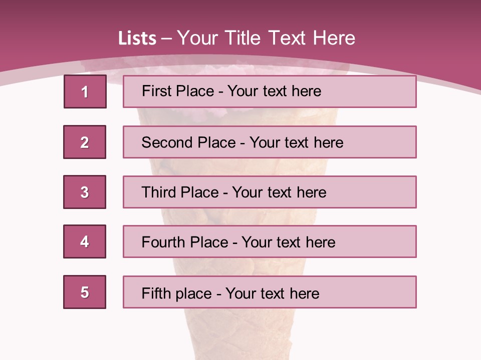 White Background Glacue Dessert PowerPoint Template