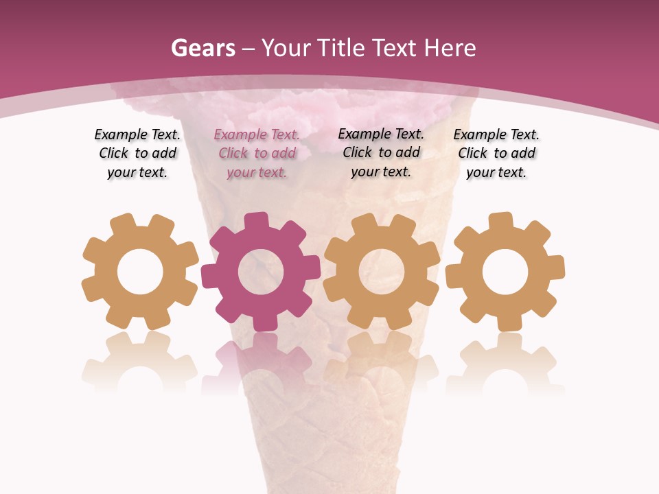 White Background Glacue Dessert PowerPoint Template