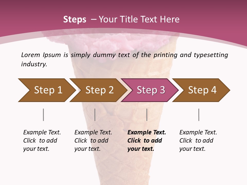White Background Glacue Dessert PowerPoint Template