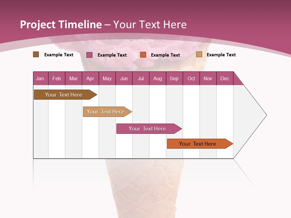 White Background Glacue Dessert PowerPoint Template