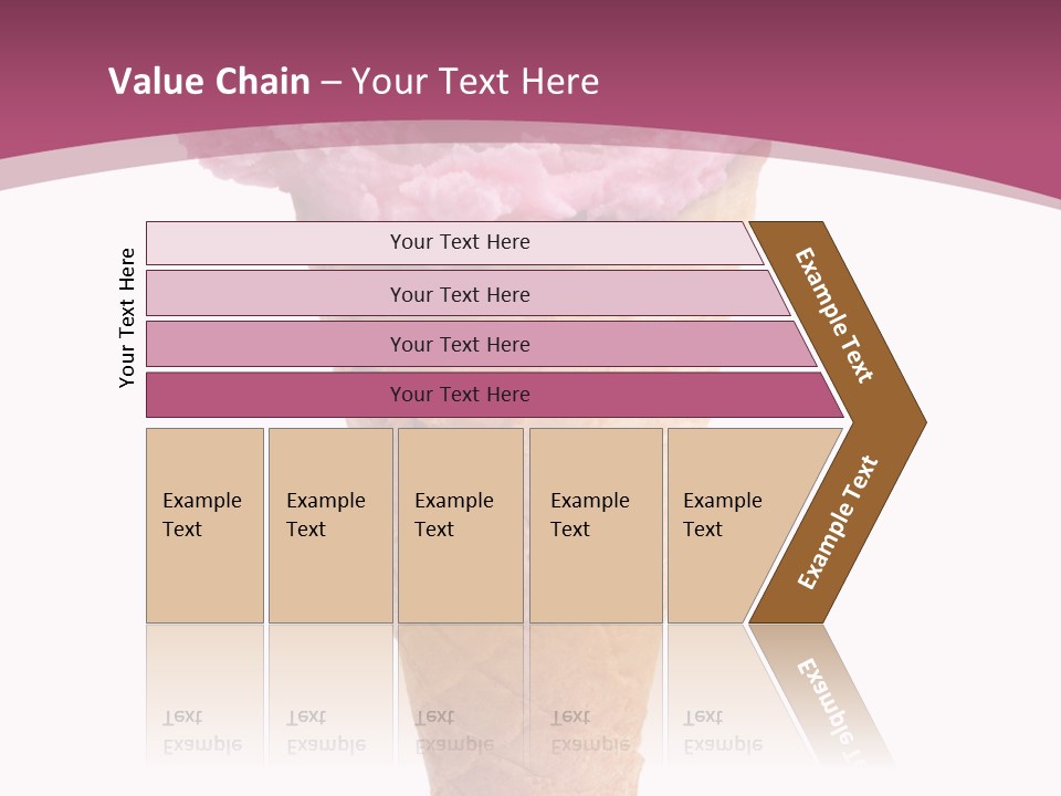White Background Glacue Dessert PowerPoint Template