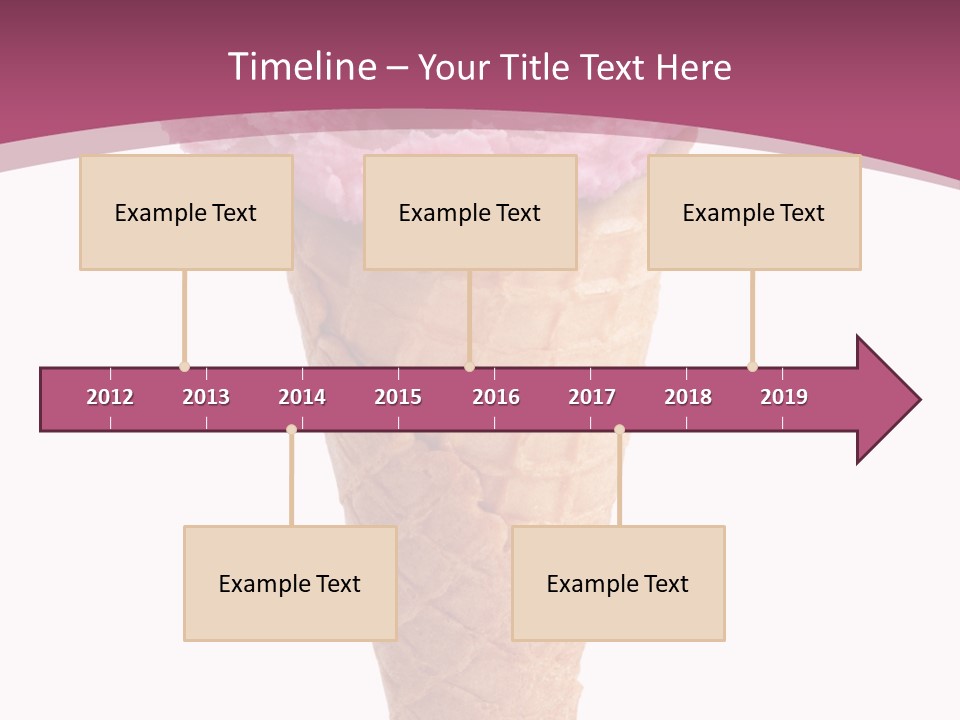 White Background Glacue Dessert PowerPoint Template