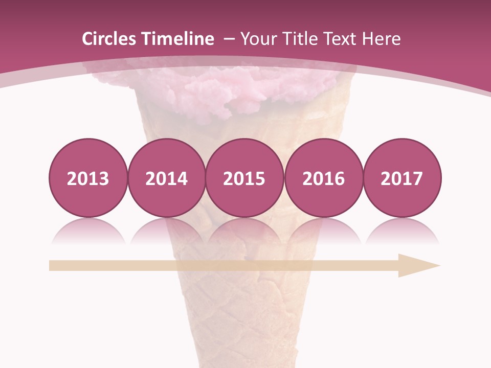White Background Glacue Dessert PowerPoint Template