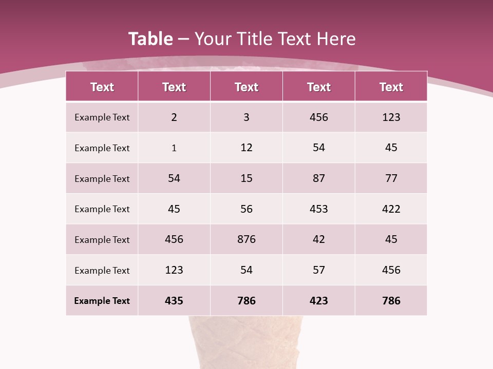 White Background Glacue Dessert PowerPoint Template