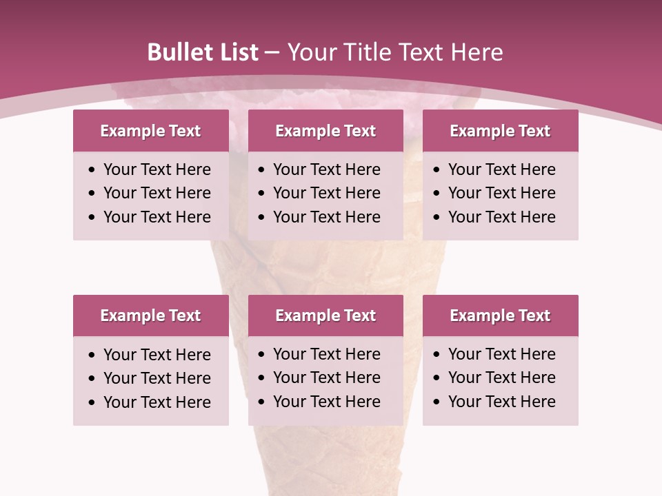 White Background Glacue Dessert PowerPoint Template